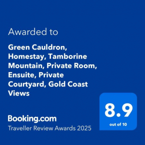 Green Cauldron, Homestay, Tamborine Mountain, Private Room, Ensuite, Private Courtyard, Gold Coast Views